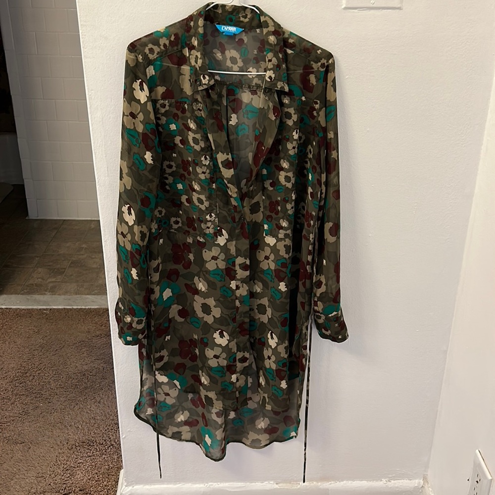 multi color flower blouse